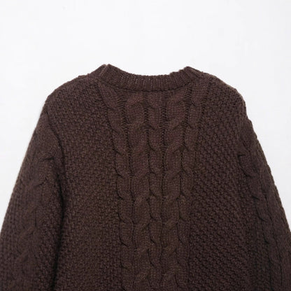 Summer Hemp Pattern Big Sleeves Loose Sweaters