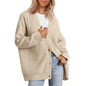 Women's Online Simple Knitted Button Solid Color Sweaters
