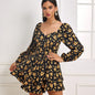 Women's Fashion Sweet Dress Slim Fit Holiday Floral Dresses