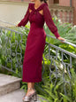 Women's Elegant Chiffon Sleeves Mid-length Dress Dresses