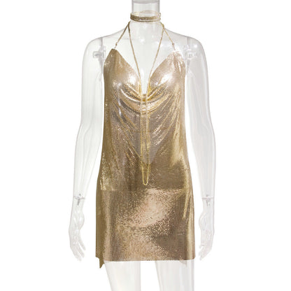 Women's Metal Sequins Sexy Sweet Spicy Style Dress Dresses