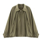Women's Elegant Autumn Puffy Pleated Bomber Coats