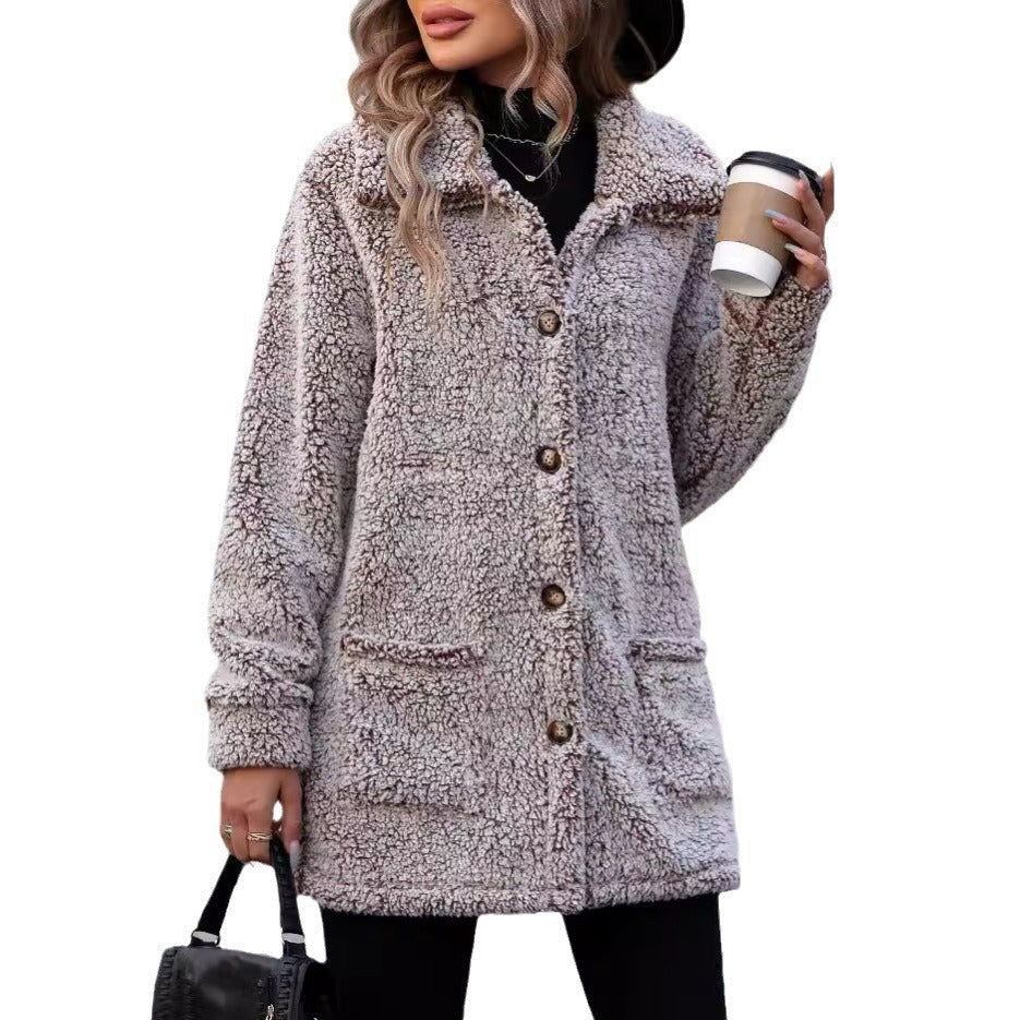 Women's Casual Loose Lapels Single-breasted Mid-length Cardigans