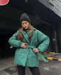 Women's Padded Lapel Cinched Slimming Pure Color Coats
