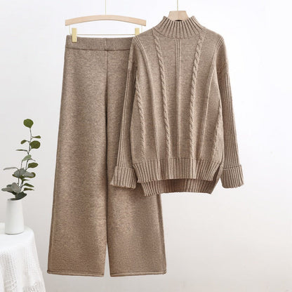 Craft Fashion Casual Wide Leg Two-piece Suits