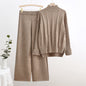 Craft Fashion Casual Wide Leg Two-piece Suits