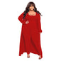 Elastic Sunken Stripe Three-piece Large Fashion Suits