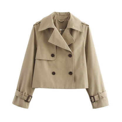 Women's Fashion Lapel Double Breasted Trench Coats