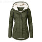 Women's Common Style Hooded Long-sleeved Zipper Pocket Coats