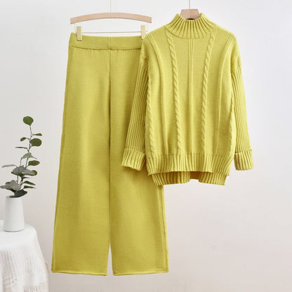 Craft Fashion Casual Wide Leg Two-piece Suits