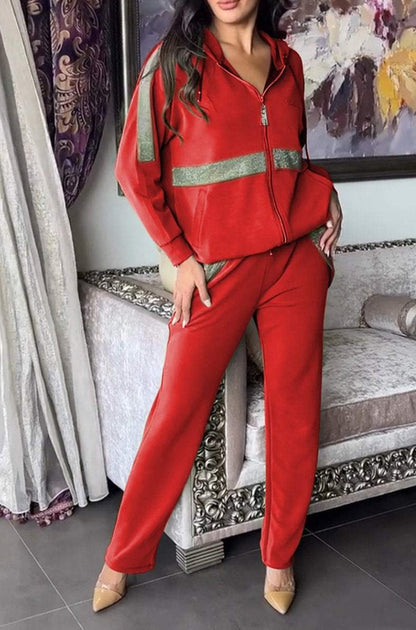 Durable Casual Long Sleeve Trousers Set Suits