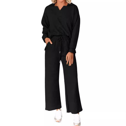 Color Texture Fashion Casual Set Autumn Suits