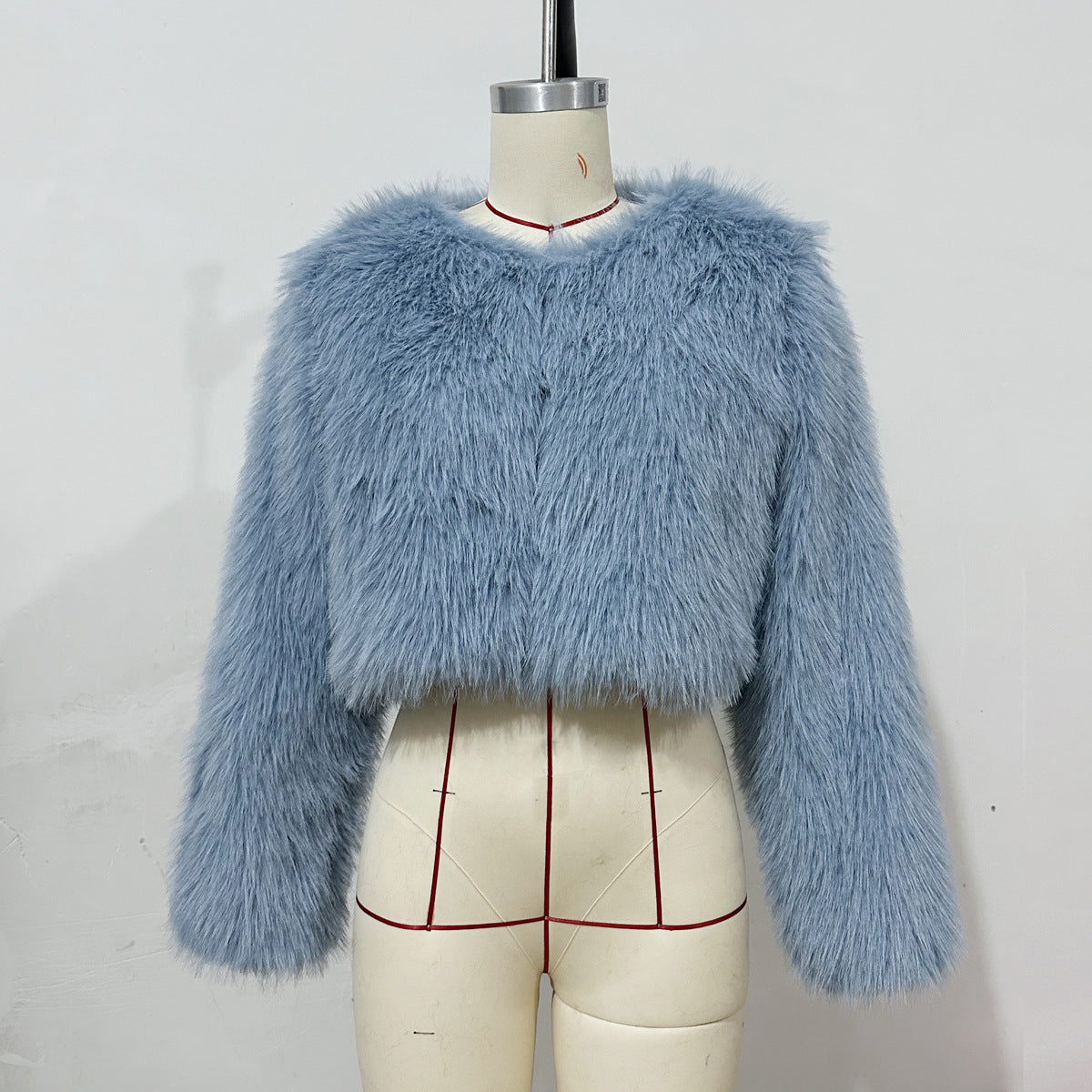 Women's Imitation Tuscan Fur Korean Style Solid Coats