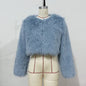 Women's Imitation Tuscan Fur Korean Style Solid Coats