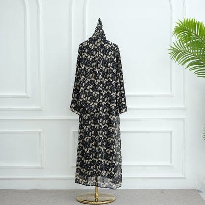 Durable Pure Beautiful Printed Design Chiffon Dresses