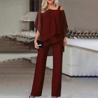 Women's Autumn Fashion Casual Irregular Batwing Sleeve Suits