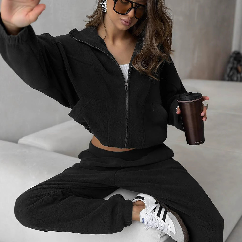 Women's Stylish Long-sleeved Casual Sports Trousers Suits