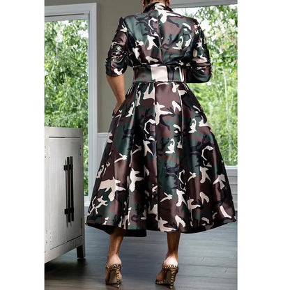 Innovative Classy Comfortable Camouflage Printing Trench Coats