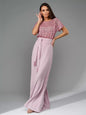 Spring One-piece Sequin Fashion Sleeve Casual Suits