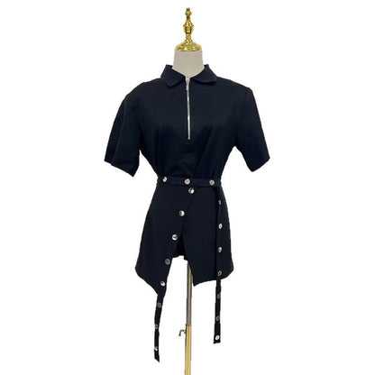 Women's Set Summer Temperament Commute Style Stitching Suits