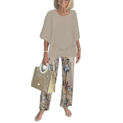 Neck Shirt With Half Sleeve Printed Floral Suits