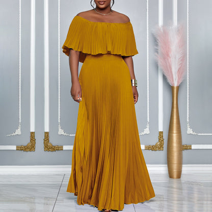 Women's Classy Sexy Pleated Maxi Dress Dresses