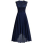 Versatile Cinched Chiffon Dress Dinner Lace Dresses