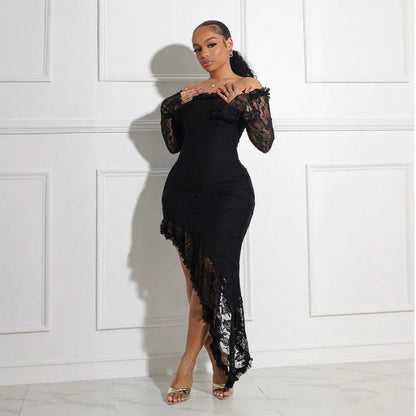 Women's Similar To Irregular Dress Solid Color Dresses