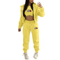 Women's Hoody Letter Printed Hooded Sports Casual Suits