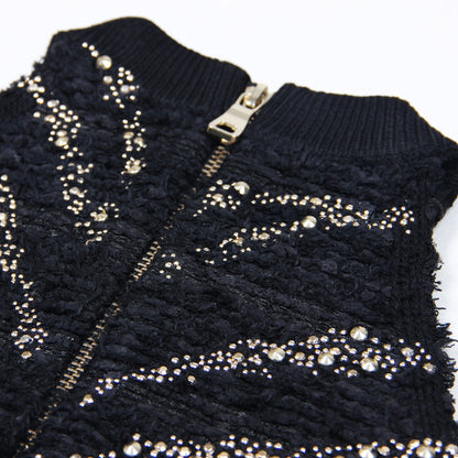 Summer Rhinestone Black Temperament Commute High Suits