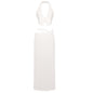 Summer White Low-cut Sleeveless High Waist Suits