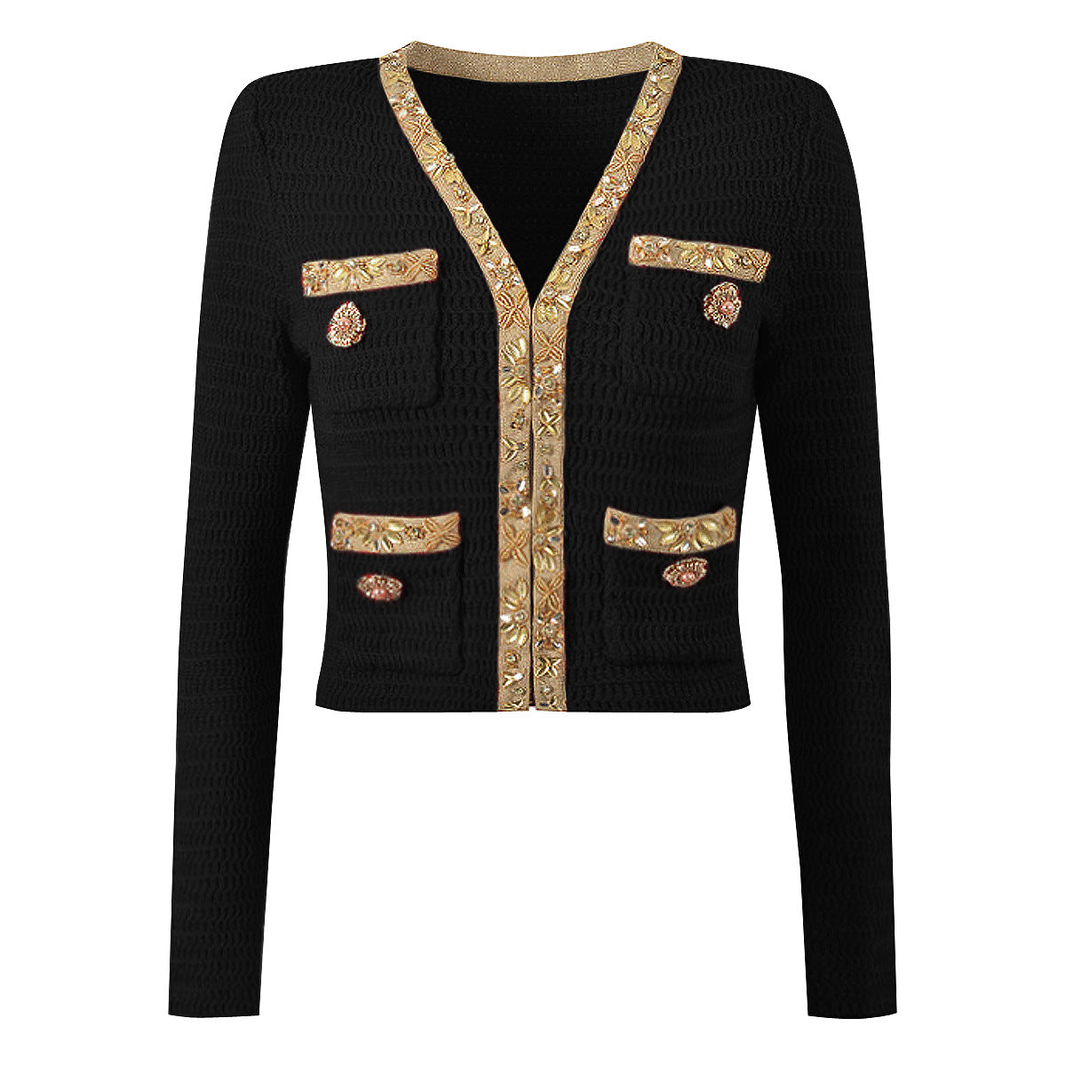 High Quality Fashion Knitted Sequin Bead Cardigans