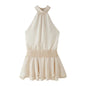 Women's Graceful Fashionable Halter Satin Dress Dresses