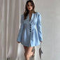 Women's Spring Solid Color Sleeve Button Outfit Suits