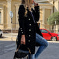 Women's Pretty Breasted Lapel Woolen Trench Coats