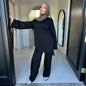 Pretty Turkey Solid Color Loose Two-piece Suits