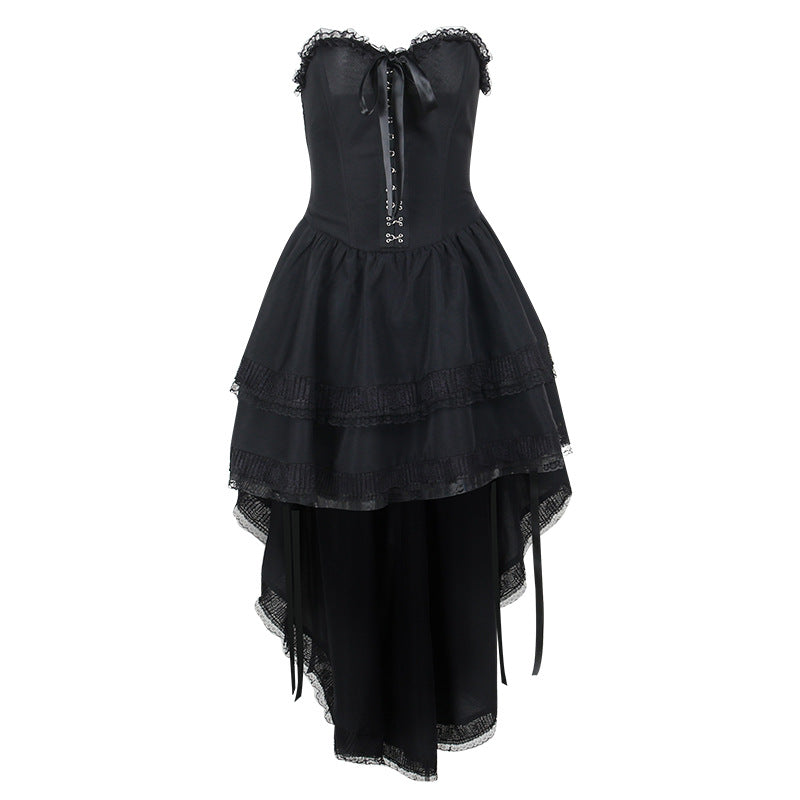 Women's Style Elegant Sexy Slim Gothic Waist Dresses