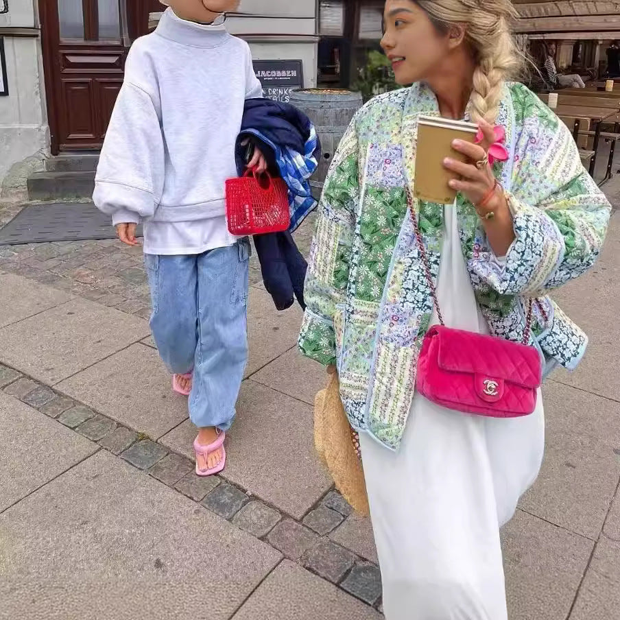 Women's Charming Street Fashion Casual Printed Coats