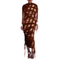 Women's Pleated Drawstring Zipper Irregular Dress Dresses