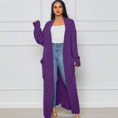 Women's Lazy Fashion Solid Color Long Twist Dresses