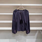 Embroidery Tassel Long Sleeve Shirt Elastic Suits