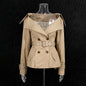 Women's Trench Autumn Retro Large Lapel Double Breasted Fitted Coats