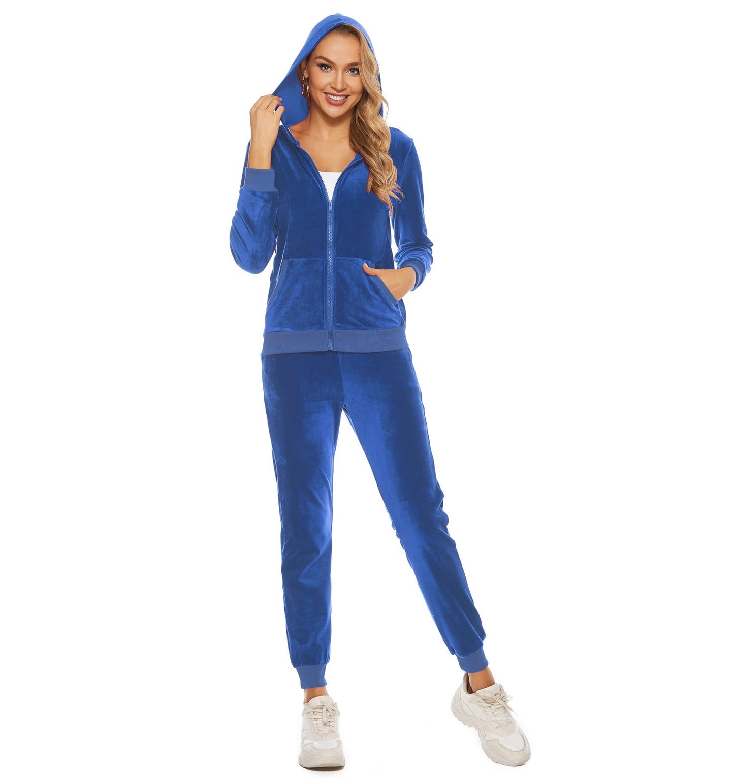 Veet Hooded Sports Casual Sweatshirt Two-piece Suits