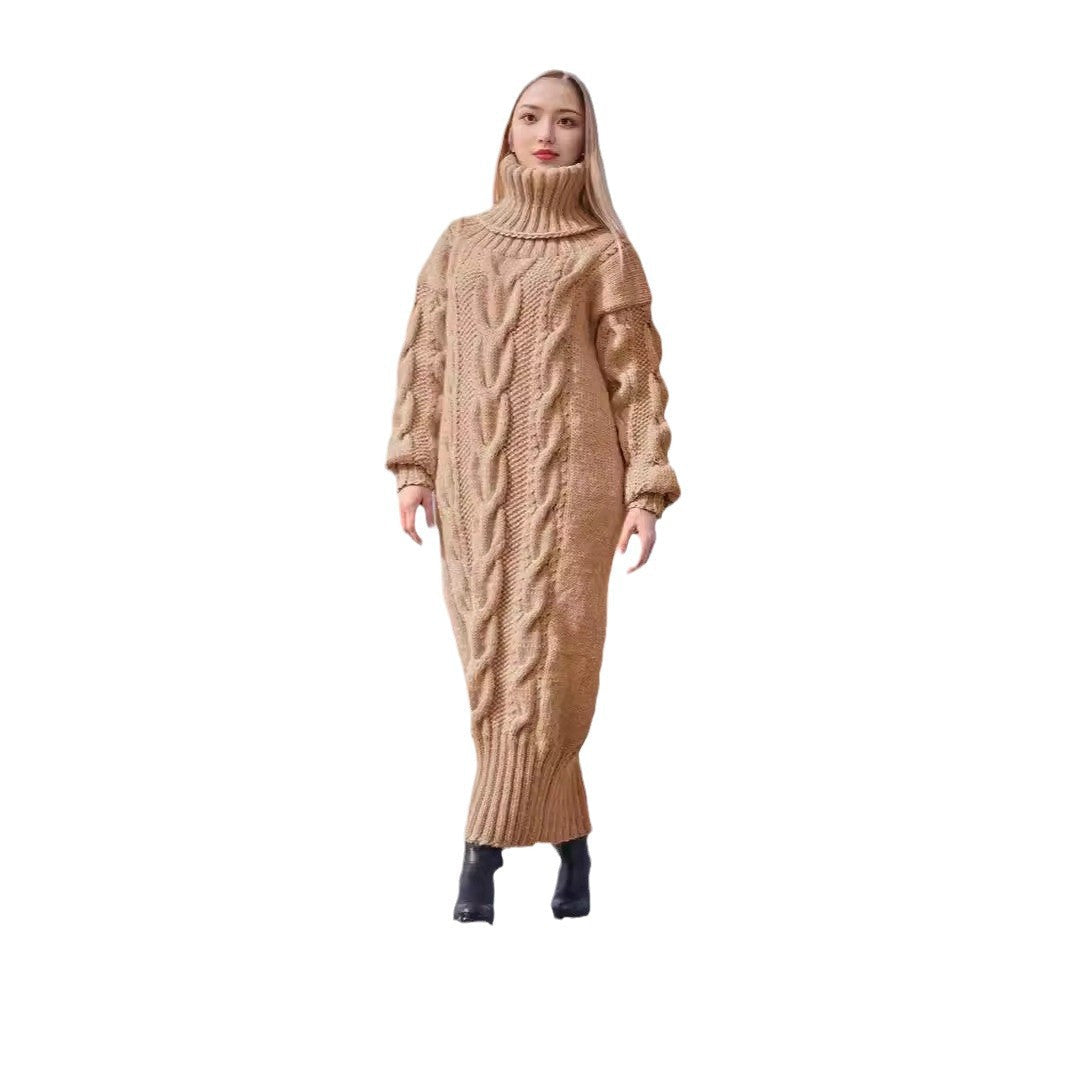 Turtleneck Pullover Twisted Loose Knitted Temperament Sweaters