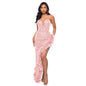 Women's Tube Sequined Feather Dress French Dresses