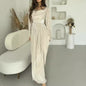 Women's Autumn French Square Collar Pleated Slim Dresses
