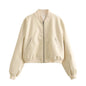 Women's Street Slim Autumn Stand Collar Motorcycle Jackets