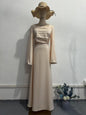 Women's Autumn Tied Long Sleeves Satin Dress Dresses