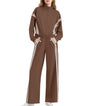 Wear Zipper Sports Contrast Color Striped Suits