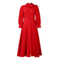 Women's Long Sleeve Big Hem Shirt Dress Fashionable Dresses